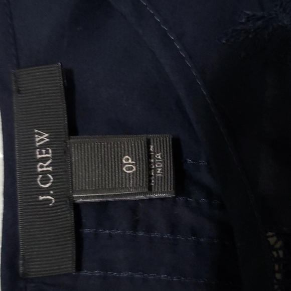 J. Crew Embroidered Top, Color Navy, Size 0P - Picture 12 of 16